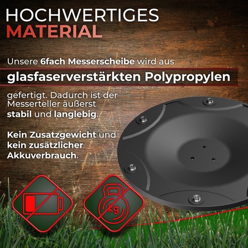 Premium 6er Messerscheibe für ECOVACS Goat O500, O800, O1200, G1-800, G1-2000 - Bild 5 von 10