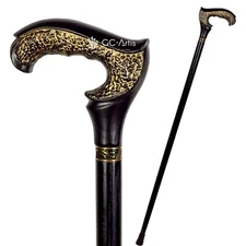 Grace Black Wooden Walking Cane Stick for men women Carved Crafted Fashionable