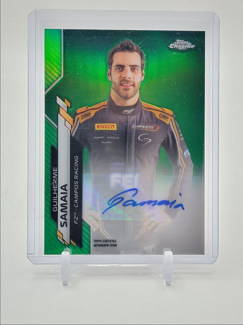 GUILHERME SAMAIA 2020 TOPPS CHROME F1 GREEN REFRACTOR AUTO /99 Q1792