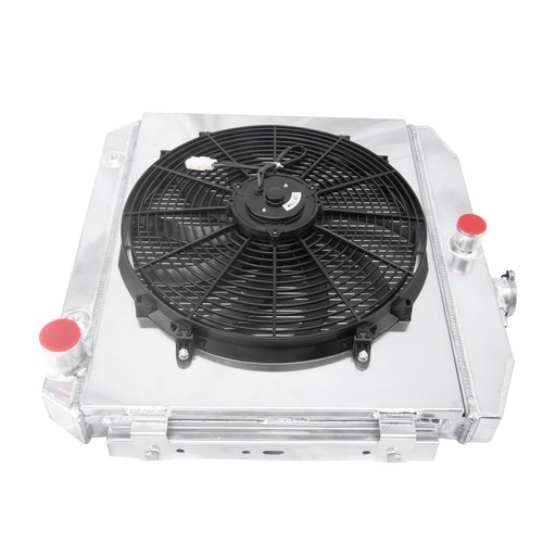 4 Rows Radiator Shroud Fan For 1955 1956 1957 Chevy Chevrolet Bel-Air Nomad V8 - Picture 10 of 12