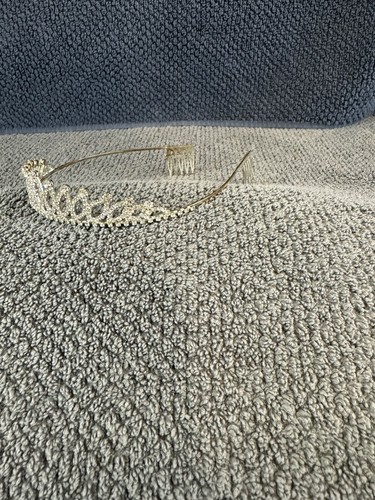 Silver Rhinestone Vine Tiara - Picture 3 of 8