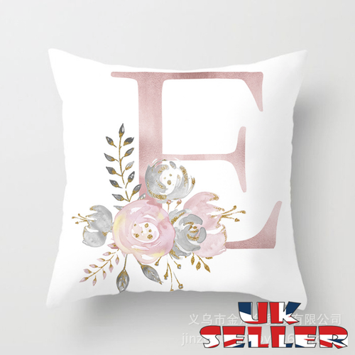 New UK LETTER POLYESTER CUSHION COVER PILLOW CASE WAIST THROW HOME SOFA DECOR - Picture 12 of 33
