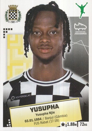 070 YUSUPHA NJIE # GAMBIA BOAVISTA.FC STICKER PANINI FUTEBOL 2021 - Picture 1 of 2