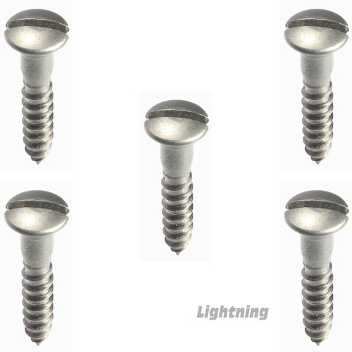 #6 x 1" Oval Head Wood Screws Slotted Stainless Steel Quantity 500 - Picture 2 of 3