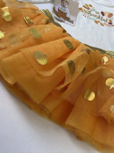 Baby Essentials Baby Girl Sz 3 Months Orange 4 Pc Thanksgiving Fall Outfit Twins - Bild 7 von 12