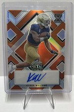 2022 Kyren Williams Leaf Metal Draft ORANGE #D7/7 Rookie AUTO Rams Notre Dame