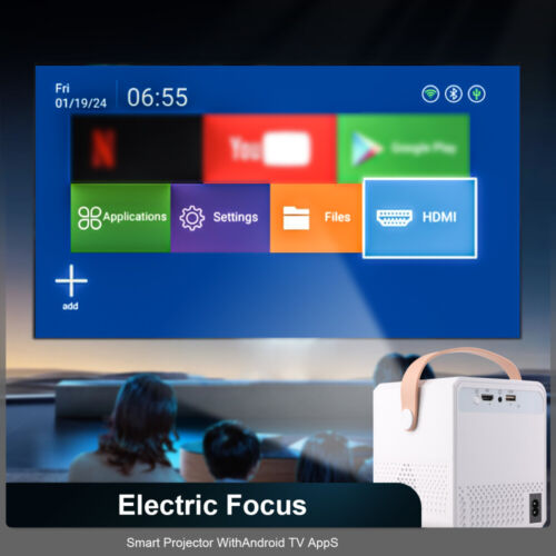 Electric Focus 4K 1280P Mini Projector LED WiFi Bluetooth Portable Home Theater - Picture 7 of 23