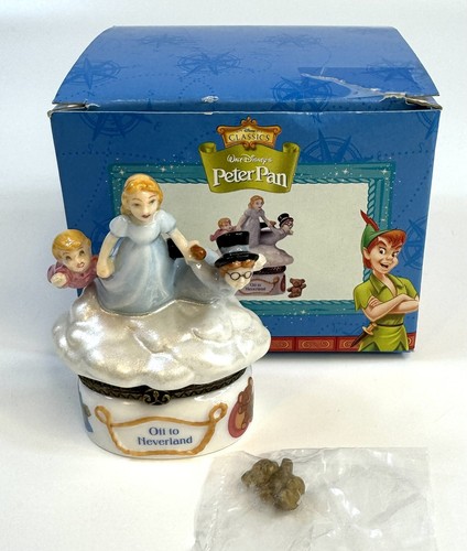 Caja de baratijas con bisagras de porcelana PHB Peter Pan Off To Neverland - Imagen 2 de 7