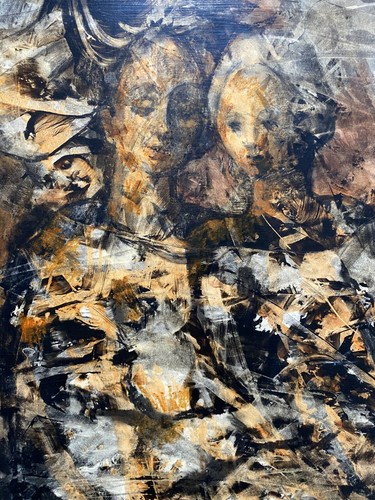 Antonio Ferri (Spanish b. 1938) Superb Large Acrylic Abstract Portrait Painting - Picture 7 of 11