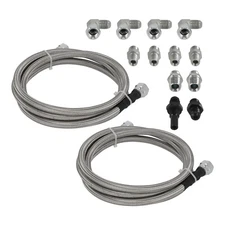 6AN 70" Transmission Fluid Oil Cooler PTFE Hose Line kit For Chevy 4L60E 700R4