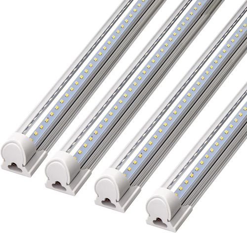TRLIFE 8FT LED Light Fixtures 72W, T8 LED Shop Light 8FT 6000K Ool