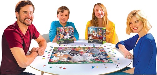 RoseArt - Fancy Cats -Tea by The Sea - 750 Piece Jigsaw Puzzle for Adults - Picture 5 of 5