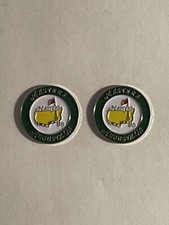  2 Undated Masters Tournament 1" Coin Golf Markers - Augusta National Golf Club