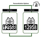 Pomeranian Address Sign - Detailed Dog Design with Custom House Numbers - Made i