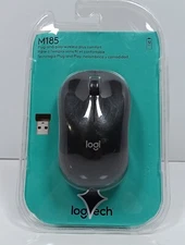 Logitech M185 Wireless Mouse Plug-And-Play Wireless And Comfort, Dongle In Mouse