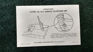 LIONEL-462-DERRICK-PLATFORM-SET-INSTRUCTIONS-PHOTOCOPY
