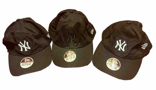 Lotto di 3 berretti da baseball neri New York Yankees New Era basso profilo taglia 7, 7 1/4 - Foto 1 di 13