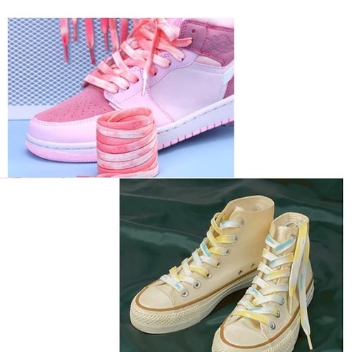 5 Pairs Tie Dye Shoelaces Colorful Shoe Laces for Sneakers Boots Roller Skates - Picture 3 of 6