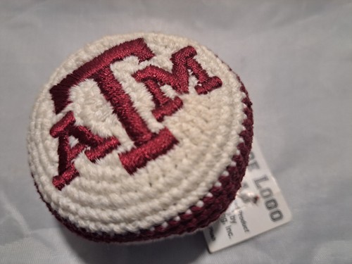 Bolso Hacky Sack Vintage 1996 Texas A&M Aggie Bordado ALTA Calidad Nuevo de Lote Antiguo - Imagen 1 de 8