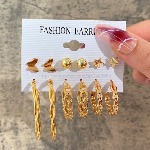 60 pairs wholesale Earrings Pearl Gold Tone Ear Studs Dangle Elegant Women - Picture 8 of 9