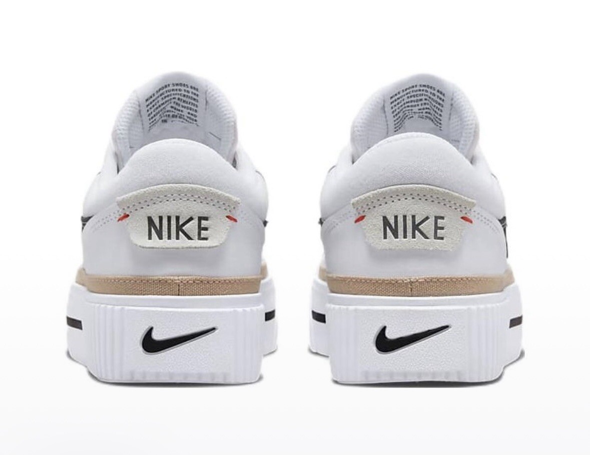 Nike Women Court Legacy Lift White Black Casual Platform