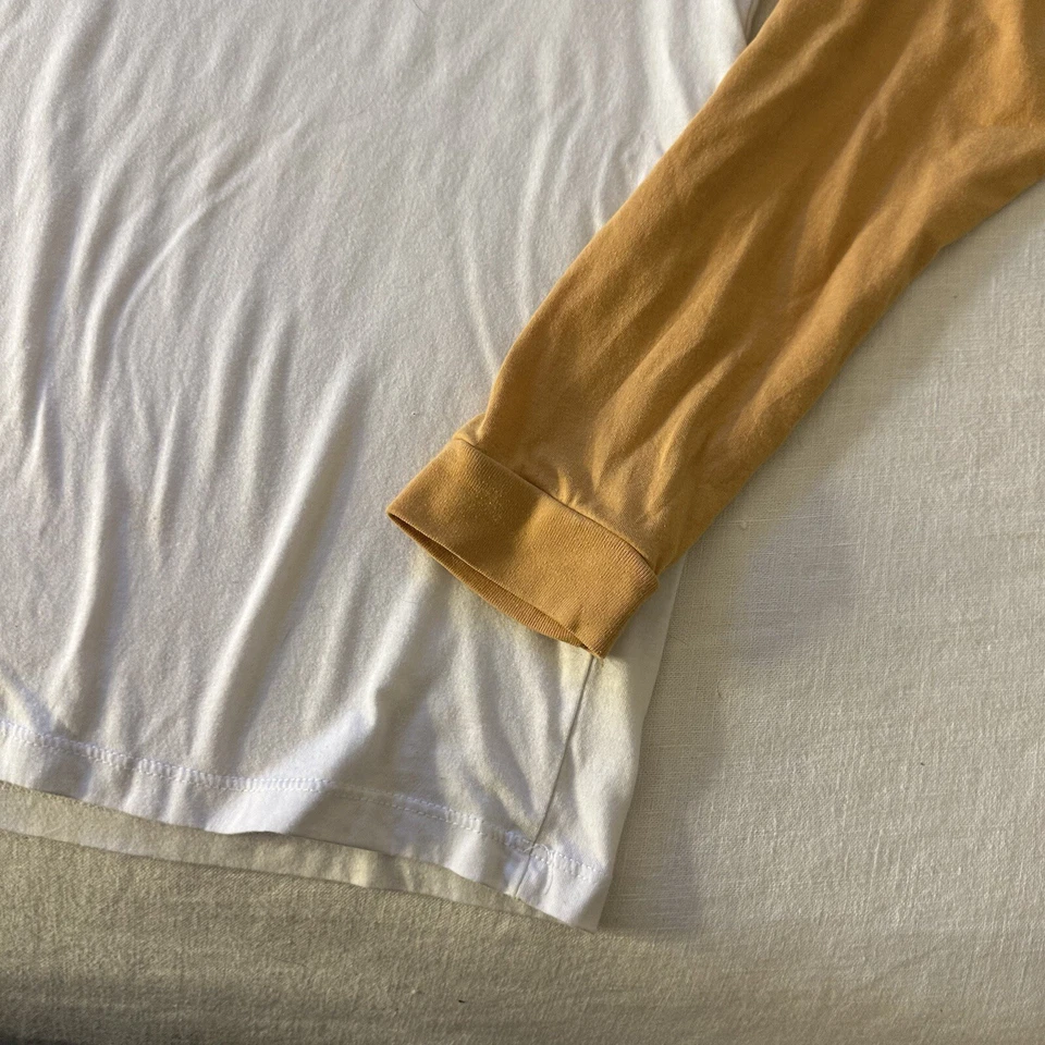 Volcom Henley Shirt Mens Small Outdoor Casual Yellow Raglan Long Sleeve - Image 2 of 4