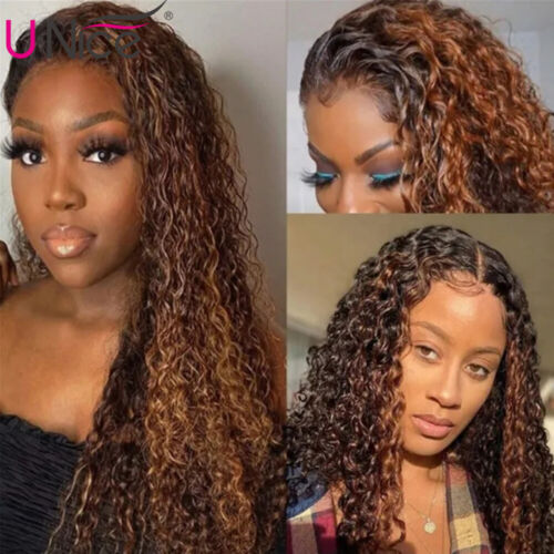 Brazilian Brown Balayage Highlight Curly Lace Front Human Hair Wigs Ombre Blonde | eBay Brazilian Brown Balayage Highlight Curly Lace Front Human Hair Wigs Ombre Blonde | eBay