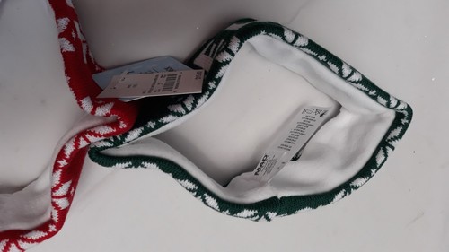Jingle Bells Themed Holiday Knit Look Headbands set/2 Winter Ski Red Green 1Size - Picture 2 of 14