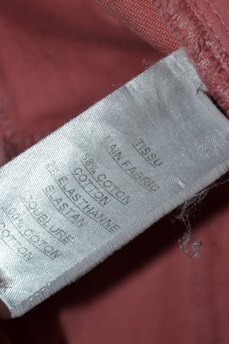 Balmain Peach Pink Ribbed Skinny Biker Hose Jeans Low Rise 38 FR - Bild 19 von 23