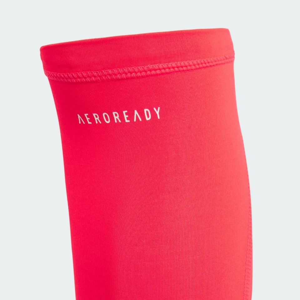 adidas AeroReady Running Arm Sleeves Gym Football Sports Training Red - Image 2 of 3