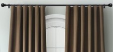 Curtain Rods for Windows 28 to 48 Inch, 5/8 Inch Matte Black with Brackets