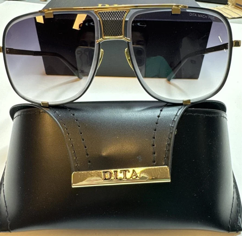 Gafas de sol DITA Mach-Five para hombre (DRX-2087-A-BLK-GLD-64) - negro mate/oro amarillo - Imagen 2 de 6