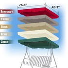 New Patio Outdoor 77"x43" Swing Canopy Replacement Porch Top Cover Seat Furnitur