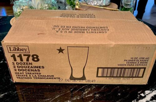 Libbey 1178 Hourglass 10 Ounce Pilsner Glasses Case of 24 - Picture 3 of 5