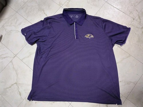 Antigua Poloshirt NFL Baltimore Ravens Lila Weiß Größe XXL