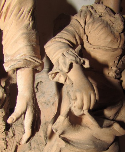 Morretta ? Bongiovanni Vaccaro ? Caltagirone, XIX Secolo. Scultura in terracotta - Imagen 8 de 24