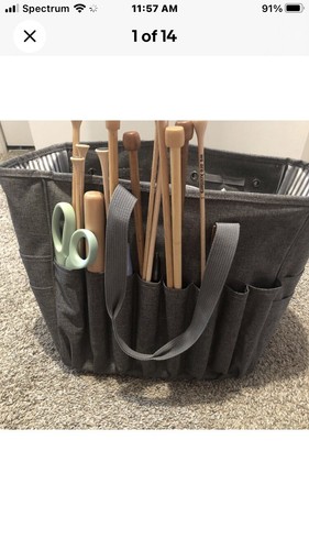Borsa per maglieria organizer portaoggetti grande con forniture