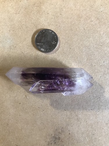 White Tipped Double Terminated Phantom Amethyst - Picture 2 of 11