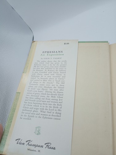 1937 Zweite Ausgabe Vorlesungen über Epheser Eine Ausstellung von Louis T. talbot HC - Bild 2 von 11