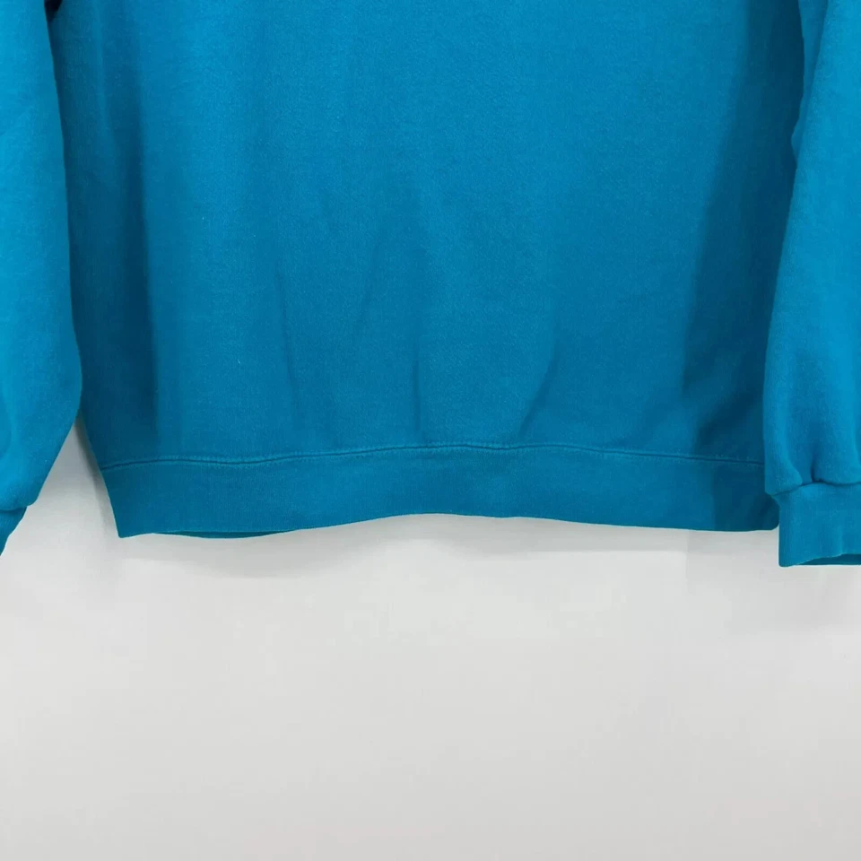 Sudadera Cheetah Adulto Talla M Azul Sólido Blanco Cuello Redondo De Colección Hecha en EE. UU. Foto 3 de 4