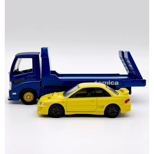 Takara Tomy Tomica Premium Series Subaru Impreza WRX with Transporter Car New - Picture 3 of 4