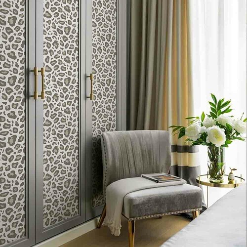 Leopard Peel and stick Self-adhesive Wallpaper Dressing Table Background Wall - Picture 9 of 12