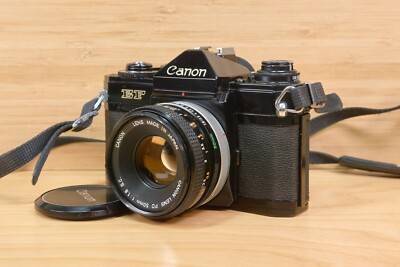 Vintage Canon EF 35mm Film Camera, with 50mm F1.8 FD Lens