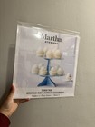 Martha Stewart Two Tiered White Cupcake Tray Stand Display Birthday Wedding