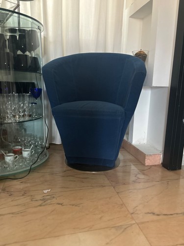 poltroncina a pozzetto Design girevole anni 70 - Foto 4 di 4