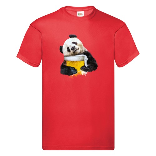 T-Shirt Panda loves beer Bild Design Ich liebe Bier Premium Druck versch. Farben - Bild 18 von 21