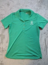 TPC San Antonio Nike Golf Polo Shirt Womens Small Green Resort Dri Fit Tour
