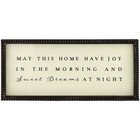 Northlight Joy and Sweet Dreams Framed Metal Wall Sign - 17.75"