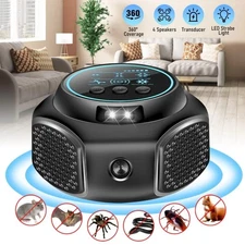 Rodent Repellent Mouse Repellent Indoor Ultrasonic Pest Repeller W/ Flash Light
