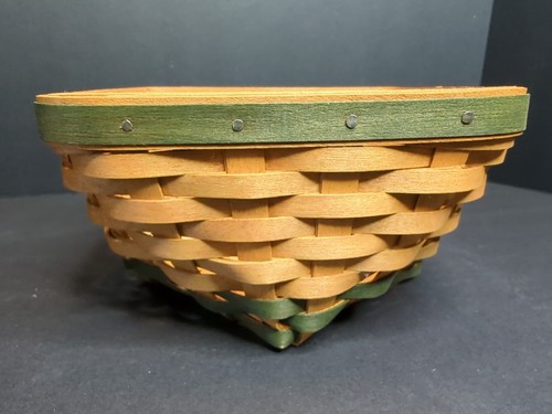 Longaberger 2006 St Patrick’s Day Lucky Twist Korb mit Schüssel, Klee Deckel Liner - Bild 4 von 19